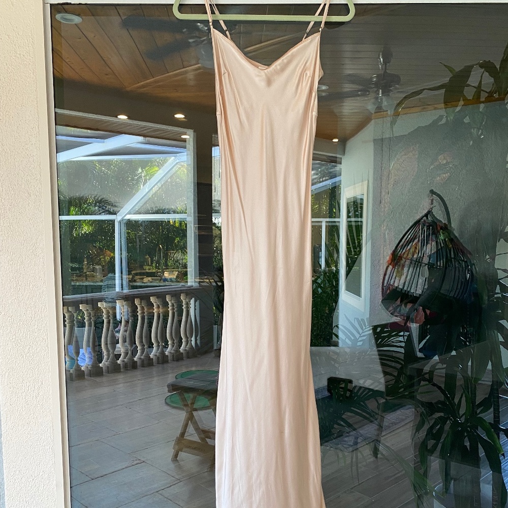 FLANNEL ESSENTIAL SLIP in CHAMPAGNE size 1 100% SILK